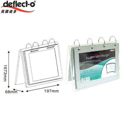 迪多deflect-o  TM011373  V型活頁目錄架 4吋X6吋(含6個封套) / 個
