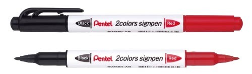 Pentel 飛龍 SW380-ABT 2色簽字筆 0.5mm -12支入 / 盒