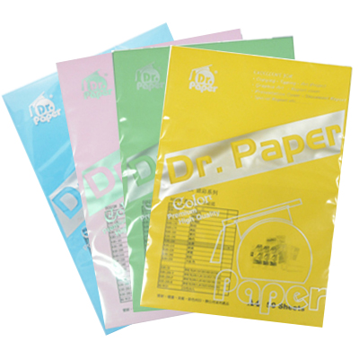 Dr.Paper 80gsm A4多功能色紙-彩虹包(玫瑰紅、翠藍、綠色、深黃) 200入/包 K80-200-P