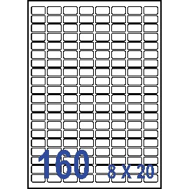 裕德3合1電腦標籤160格圓角 1000張/包 US0256