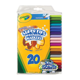 【雙鶖】58-8106 Crayola 可優蠟20色易清洗彩色筆細頭 /包