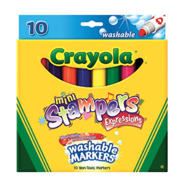 【雙鶖】58-8140 Crayola 可優蠟 10色印章筆 /盒