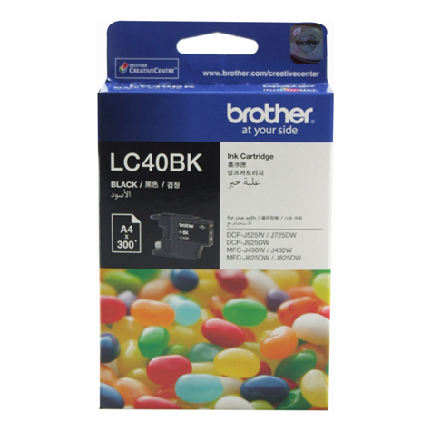BROTHER 黑色墨水匣 LC-40BK /盒
