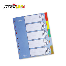 HFPWP 客製化加寬5段塑膠分段紙+燙金 環保pp材質