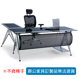 【潔保】CP 強化玻璃主管桌 CP-926 12mm 雙色強化玻璃