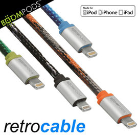 WalkBox代理【BOOMPODS retrocable MFI Lightning USB apple認證充電傳輸轉接頭】8pin USB充線傳輸 iPhone5S、iPad Air可用