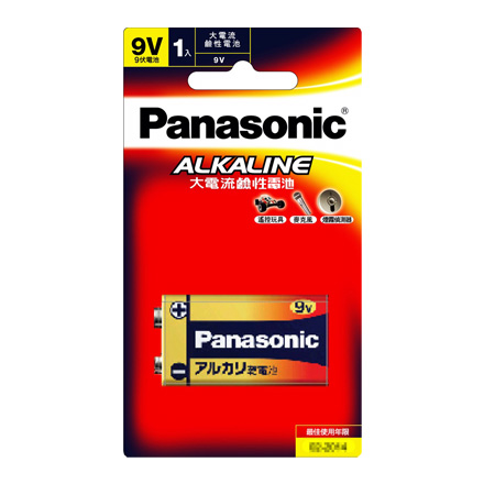 Panasonic 國際牌 大電流鹼性電池 9 V 卡裝 1入 6LR6TTS  12顆 / 盒