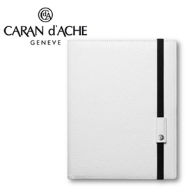 CARAN d'ACHE 瑞士卡達 LEMAN 利曼系列 小牛皮A5筆記本. 白