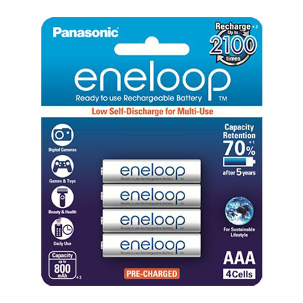 Panasonic 國際牌 eneloop 即可用充電池 4號BK-4MCCE2BTW 日本製 2入/卡