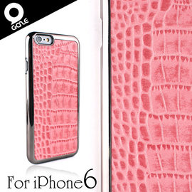 yardiX代理 【韓國潮牌Gaze Backcover Indi Pink Croco iPhone 6海棠粉鱷紋手工真皮保護殼】保護殼/保護背蓋 適合搭配保護貼/觸控筆