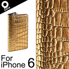 yardiX代理 【韓國潮牌Gaze Gold Croco iPhone 6(4.7吋)金漆鱷紋手工真皮保護套 】皮夾造型 保護殼/保護皮套 適合搭配保護貼/觸控筆