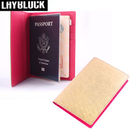 yardiX代理 【韓國 LAYBLOCK TRAVEL EASY PASSPORT GoldPink 護照夾 絢金粉】護照保護套 出國輕旅行超方便