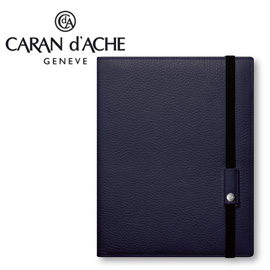 CARAN d'ACHE 瑞士卡達 LEMAN 利曼系列 小牛皮A5筆記本. 紫藍