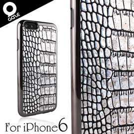 yardiX代理 【韓國潮牌Gaze Backcover Hologram Croco iPhone 6銀鑽漆鱷紋手工真皮保護殼】保護殼/保護背蓋 適合搭配保護貼/觸控筆