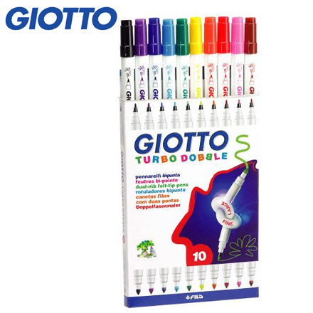 【義大利 GIOTTO】粗細兩用彩色筆 / 盒