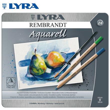 【德國LYRA】林布蘭專業水溶性色鉛筆(24色鐵盒裝) / 盒