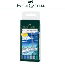 Faber-Castell 輝柏 167164  PITT藝術筆 藍色系 6支/套