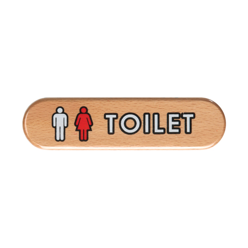 Artsign(雅善)木質標示貼牌-TOILET洗手間(6306)