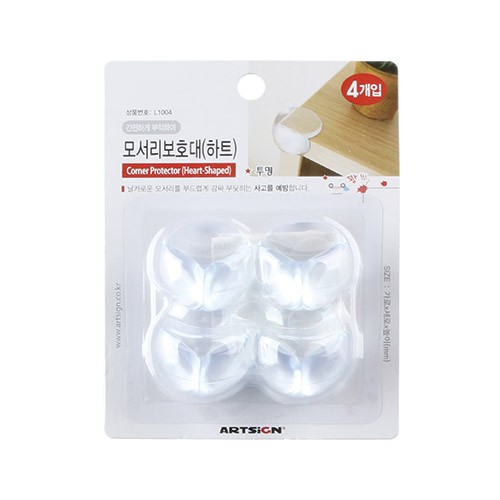 Artsign(雅善)透明心型防護桌角-4入(L1004)