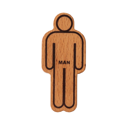 Artsign(雅善)木質標示貼牌-MAN男生洗手間(6601)