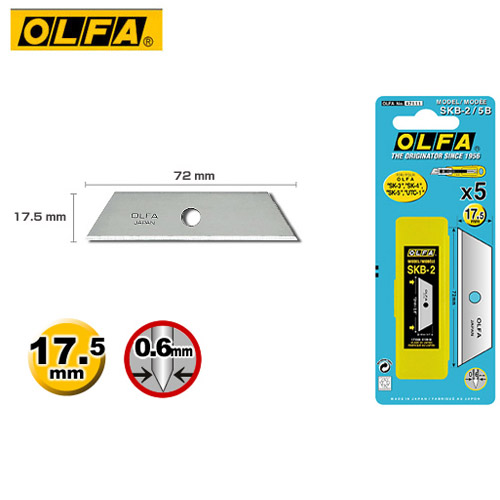 OLFA  SKB-2/5B    安全工作刀刀片  (5片入) / 包