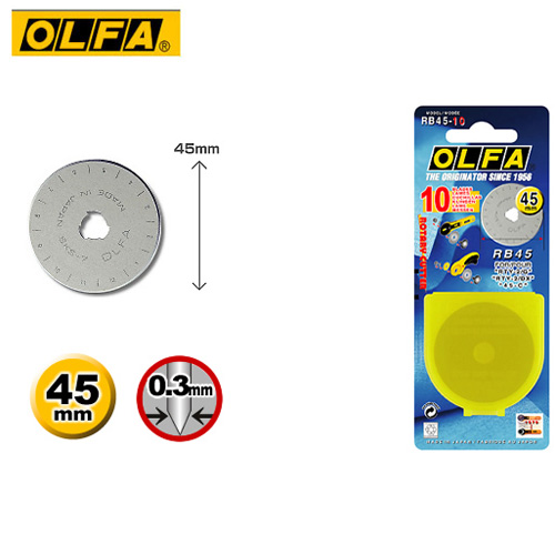 OLFA   RB45-10  拼布刀片  (十片入) / 包