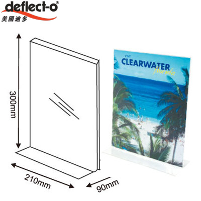迪多deflect-o   9947801  水晶質感T型標示架(直式)-A4 / 個
