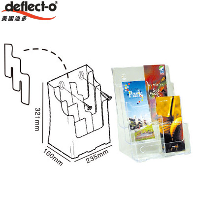 迪多deflect-o  77401  三層高背目錄架-A4(附隔板) / 個