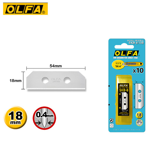 OLFA   SKB-8/10B   安全工作刀片 (10片入) / 包