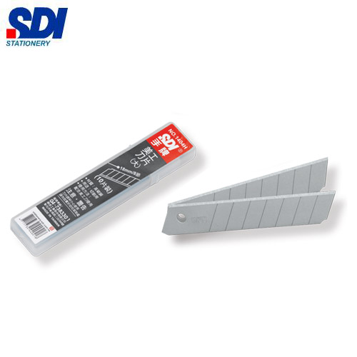 [北金文具]  SDI手牌   1404H   美工刀片(大)-10片入 / 盒