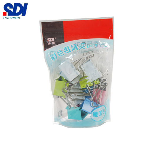 SDI手牌   0243VP   41mm彩色長尾夾- 12支入 / 袋