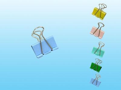 萬事捷 1127-01 15mm高級長尾夾 M227彩-60個 / 桶