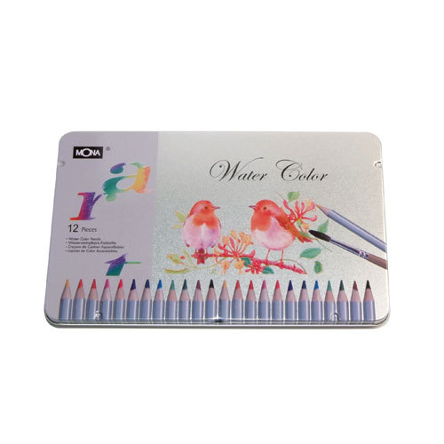 萬事捷 MONA 70506 水溶性色鉛筆(鐵盒) -12色入 / 盒