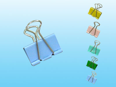 萬事捷 1125-01 25mm高級長尾夾 M225彩-48個 / 桶