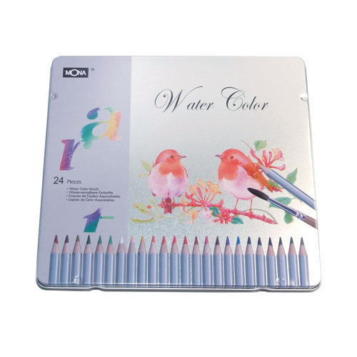 萬事捷 MONA 70506 水溶性色鉛筆(鐵盒) -24色入 / 盒