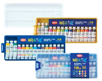 利百代 1580 明日之星不透明水彩15色 (外殼顏色隨機出貨) / 盒
