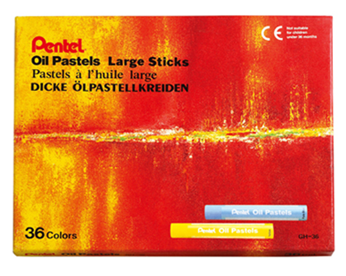 Pentel 飛龍 GHT-36T 特大粉蠟筆系列 36色入 / 盒