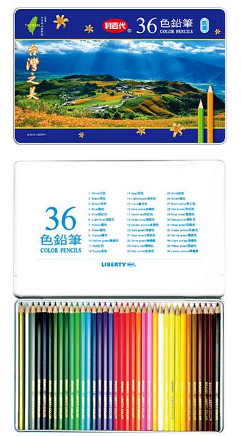 利百代 CC-088 花蓮六十石山金針花色鉛筆36色 / 盒