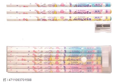 利百代 CB-203 小天使抗菌塗頭三角鉛筆 -12支入 / 盒