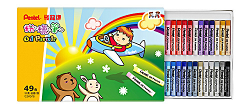 Pentel 飛龍 PHN8-50 一般粉蠟筆系列 50色入 / 盒