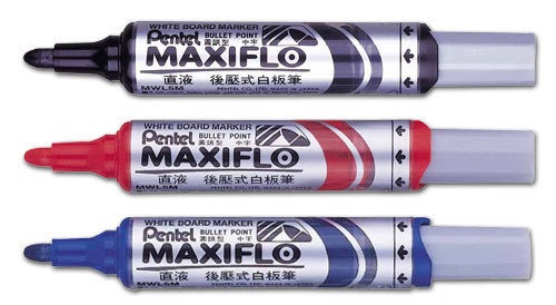 Pentel 飛龍 MWL5M MAXIFLO 粗字後壓白板筆 2.1mm / 支