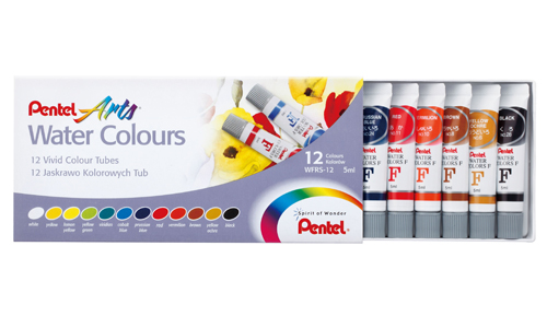 Pentel 飛龍 WFRS-12T 不透明水彩-積層軟管包裝12色 - 12色入 / 盒