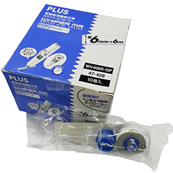 PLUS 普樂士 WH-606R-10P 智慧型滾輪修正內帶 6mmx6M / (10個入/盒)