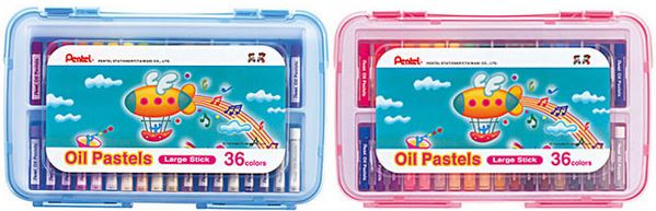 Pentel 飛龍 GHTP-36 PP盒特大粉蠟筆 36色入 / 盒 (顏色隨機出貨)