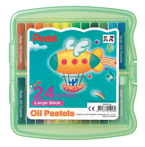 Pentel 飛龍 GHTP-24 PP盒特大粉蠟筆 24色入 / 盒