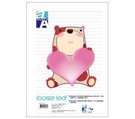 Double A  B5 設計師款活頁紙-隱藏不了的心 80張入/包(DALL14004)