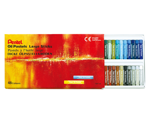 Pentel 飛龍 GHT-48T 特大粉蠟筆系列 48色入 / 盒