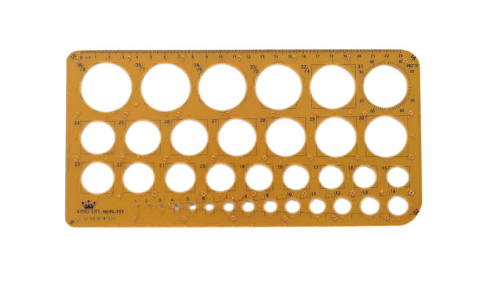  LIFE 徠福 KL-101射出成型定規-130x255x1.3MM(凸點鉛筆、針筆兩用) / 片