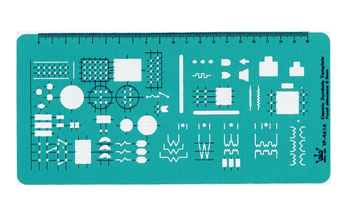 LIFE 徠福  TP-461A 電氣符號定規-110x233x0.8MM / 片