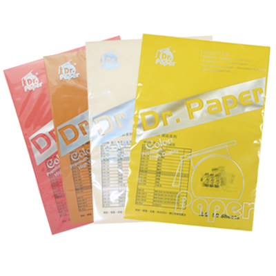 Dr.Paper 80gsm A4多功能色紙-彩虹包(粉桔、深黃、桔紅、大紅) 200入/包 K80-200-R